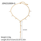 Cross Long Necklace y Word Chain Stainless Steel Jewelry Sweater Chain