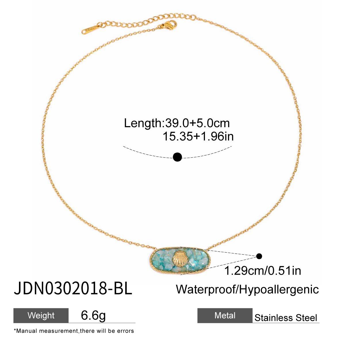 2H Stainless Steel Heart Necklace Simple Earrings Non-Fading Jewelry for Women