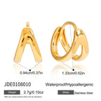 Earrings, ear hoops, non-fading ear clips, stainless steel jewelry18k Gold Earrings