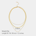 Modern 14K Gold-Plated Stainless Steel Snake Chain Necklace — jewelry construction