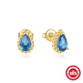 Heart Water-Drop Zircon 925 Sterling Silver Earrings — wearable scale detail — jewelry finish and design detail