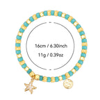 CYB0232 Copper plating14k Golden Star Zircon Bracelet Design Star Beads