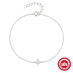925 Sterling Silver Octagonal Star Zircon Bracelet Korean Style — jewelry style image 05