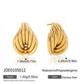 Heart Gold-Tone Stainless Steel Earrings with gold-tone stainless steel construction