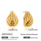 2H Heart-shaped Earrings for Women, Non-fading Stainless Steel Earrings
