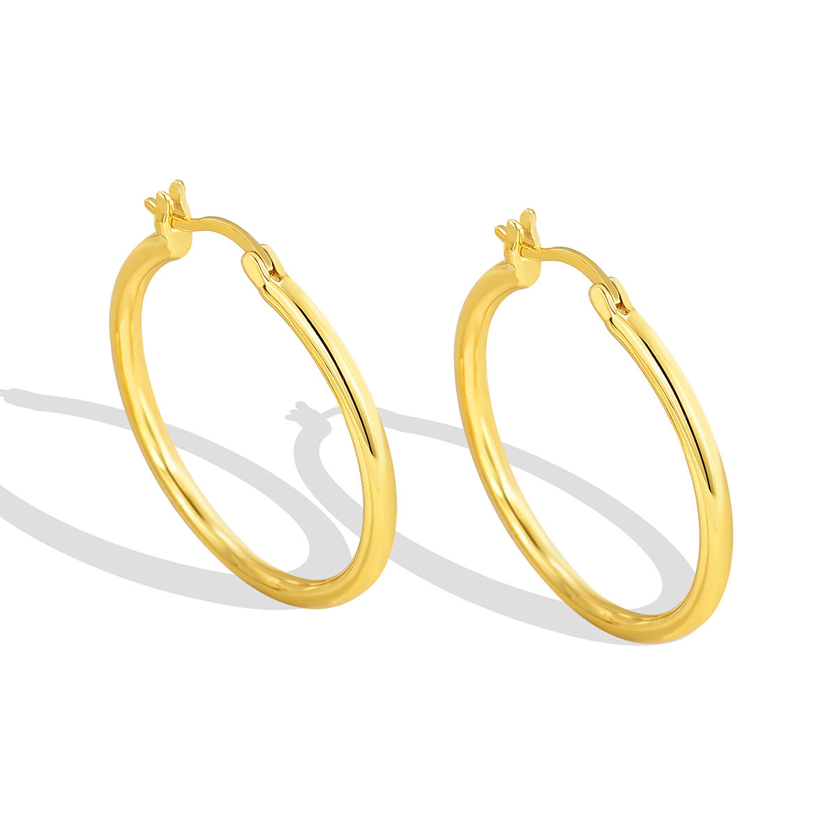 E0275Vintage Simple Exaggerated Circle Hoop Earrings Metal Hoop Earrings for Women