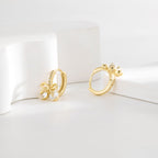 SE0262 S925Silver Fashion Zircon Earrings Bow Earrings