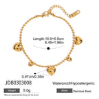 Stainless Steel Heart Bracelet18k Non-Fading Jewelry