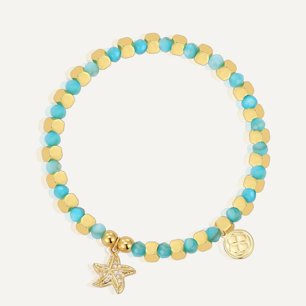 B0243 Fashion Starfish Vacation Beaded Design Trendy Jewelry Bracelet