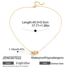 Small Waist Necklace Fortune Bead Collarbone Chain Stainless Steel Jewelry for Women