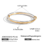 Stainless Steel Zircon Bracelet for Women, Non-Fading Jewelry Bangle Accessories