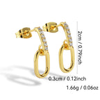 E0078 Minimalist Cool Style Earrings Geometric Earrings Women's Fashion Diamond Design Earrings
