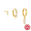 Star Hoop Drop 925 Sterling Silver Earrings — craftsmanship detail — jewelry finish and design detail