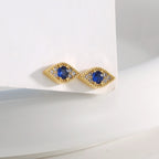 E0760 Design Devil's Eye Zircon Stud Earrings for Women Retro Earrings
