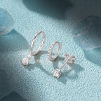 925Sterling Silver Daily Matching Diamond Set Earrings Women's Classic Hot Selling Earrings Earrings