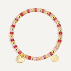 B0334 Love Zircon Romantic Beaded Chalcedony Bracelet