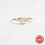 S925Sterling Silver Luxury Square Diamond Ring Fashion Carat Diamond Engagement Ring