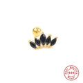 Crown Crystal 925 Sterling Silver Cartilage Stud — wearable scale detail — jewelry finish and design detail