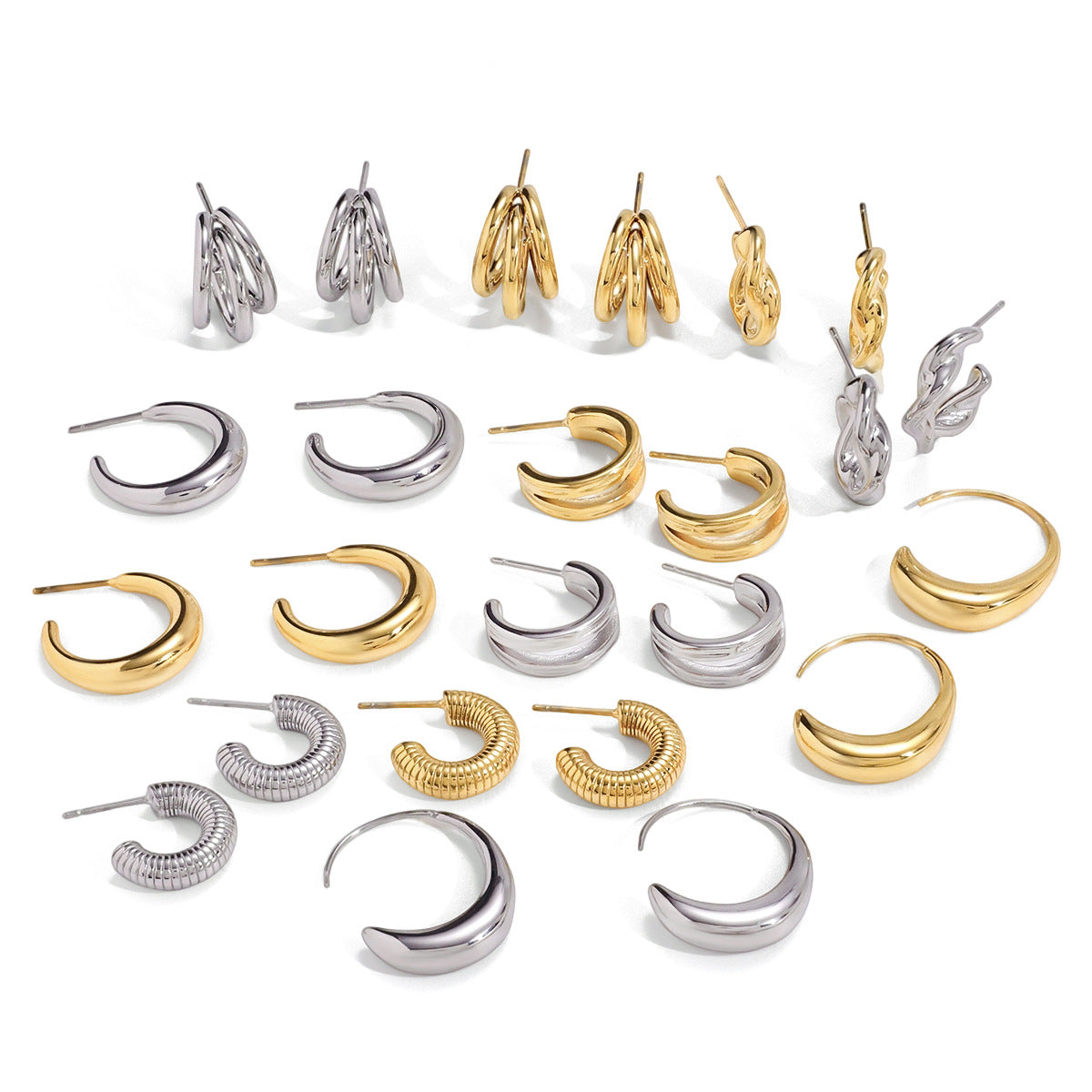 Earrings, ear studs, stainless steel jewelry for women, non-fading ear accessories