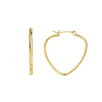 E0210 Simple Style Heart-Shaped Earrings Hollow Heart Gold-Plated Hoop Earrings Foreign Trade Accessories