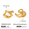 Gold-Tone Stainless Steel Ear Cuff Earrings — Modern Edit with gold-tone stainless steel construction