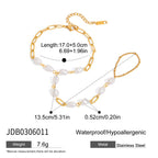 2H Colorful Oil Drop Flower Necklace Bracelet Stainless Steel Jewelry