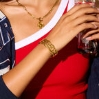 2H Stainless Steel Hammered Hollow Bracelet Three-Layer Small Fish Open Bangle Jewelry for Women Non-Fading