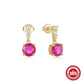 Heart Star Crescent Colored Zircon 925 Sterling Silver Stud Earrings — design contour — jewelry finish and design detail