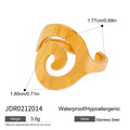 Seashell Gold-Plated Stainless Steel Bangle Bracelet — product styling — jewelry finish and design detail