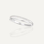 SR0044 S925Silver Micro Inlaid Cross Hollow Ring for Women Simple