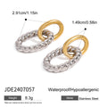 Gold-Plated Stainless Steel Hoop Earrings with Enamel Detail — Modern Edit — jewelry construction