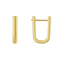 Gold-Plated Brass Minimalist Earrings — Defined Silhouette in a gold-tone brass finish