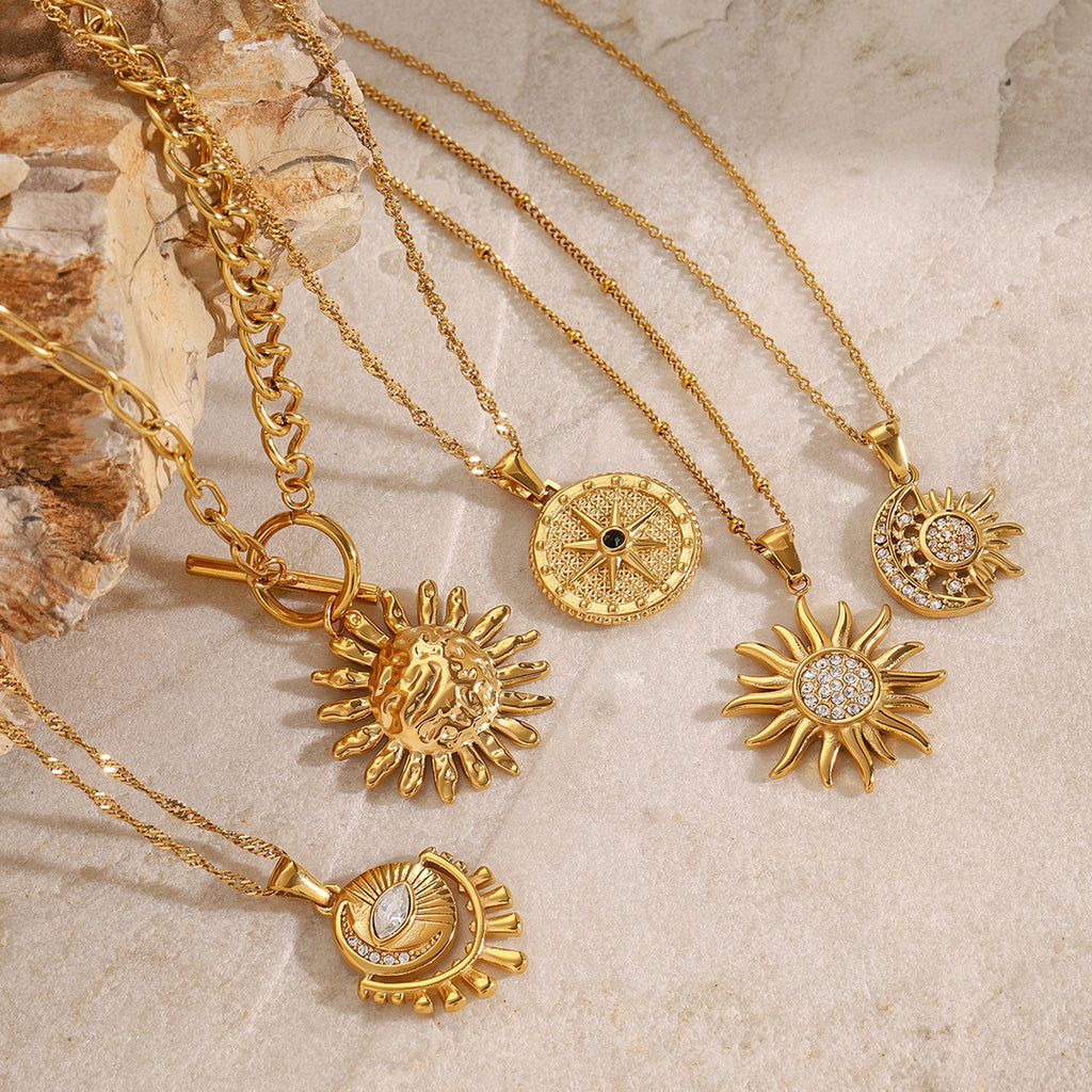 2H Stainless Steel Eight-Pointed Star Necklace Collarbone Chain Jewelry necklace