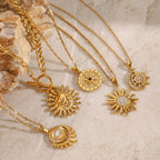 2H Stainless Steel Eight-Pointed Star Necklace Collarbone Chain Jewelry necklace