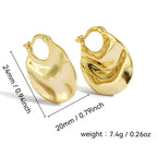 Folded Irregular Surface Earrings for Women U Hot-selling Earrings Export