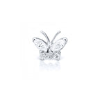 S925Sterling Silver Butterfly Inlaid Diamond Piercing Soft Bone Single Earring Trendy Fashion Ear Bone Stud Earrings