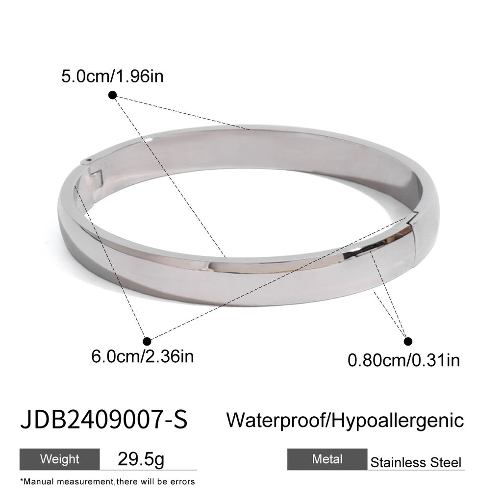 2H Stainless Steel Plain Circle Bracelet High Version Round Ring Jewelry bracelet