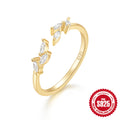 Cubic Zirconia Adjustable 925 Sterling Silver Ring Wholesale 75910 — jewelry design view 06