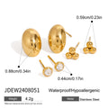 Pearl Stainless Steel Gold-Plated Earrings — finish detail — jewelry finish and design detail