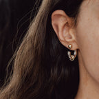 Stainless Steel Earrings Jewelry18k Gold Plated Non-Fading Double c Women's Ear Studs