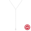 Pearl Chain 925 Sterling Silver Necklace — design silhouette — jewelry finish and design detail