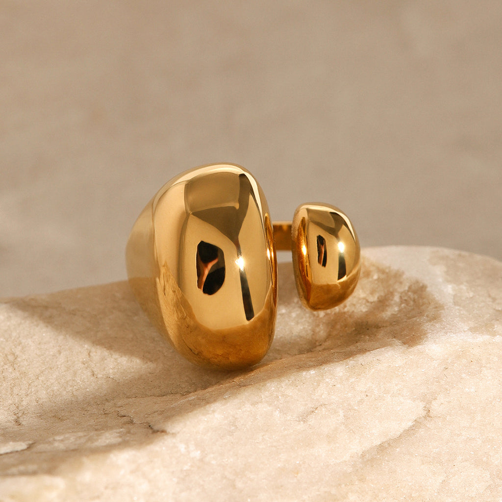 2H Stainless Steel Open Ring Jewelry Exaggerated rings Female