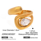 Stainless Steel Zircon Ring rings