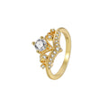 Gold-Plated Brass Sculptural CZ Ring — Signature Shape styled for independent jewelry boutiques