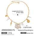 Gold-Plated Stainless Steel Necklace with Freshwater Pearl Detail — additional design view — jewelry finish and design detail