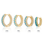 Hot Selling Round Micro Pave Zircon Trendy Ear Cuffs Hoop Earrings Super Sparkling Multi-Diamond Earrings