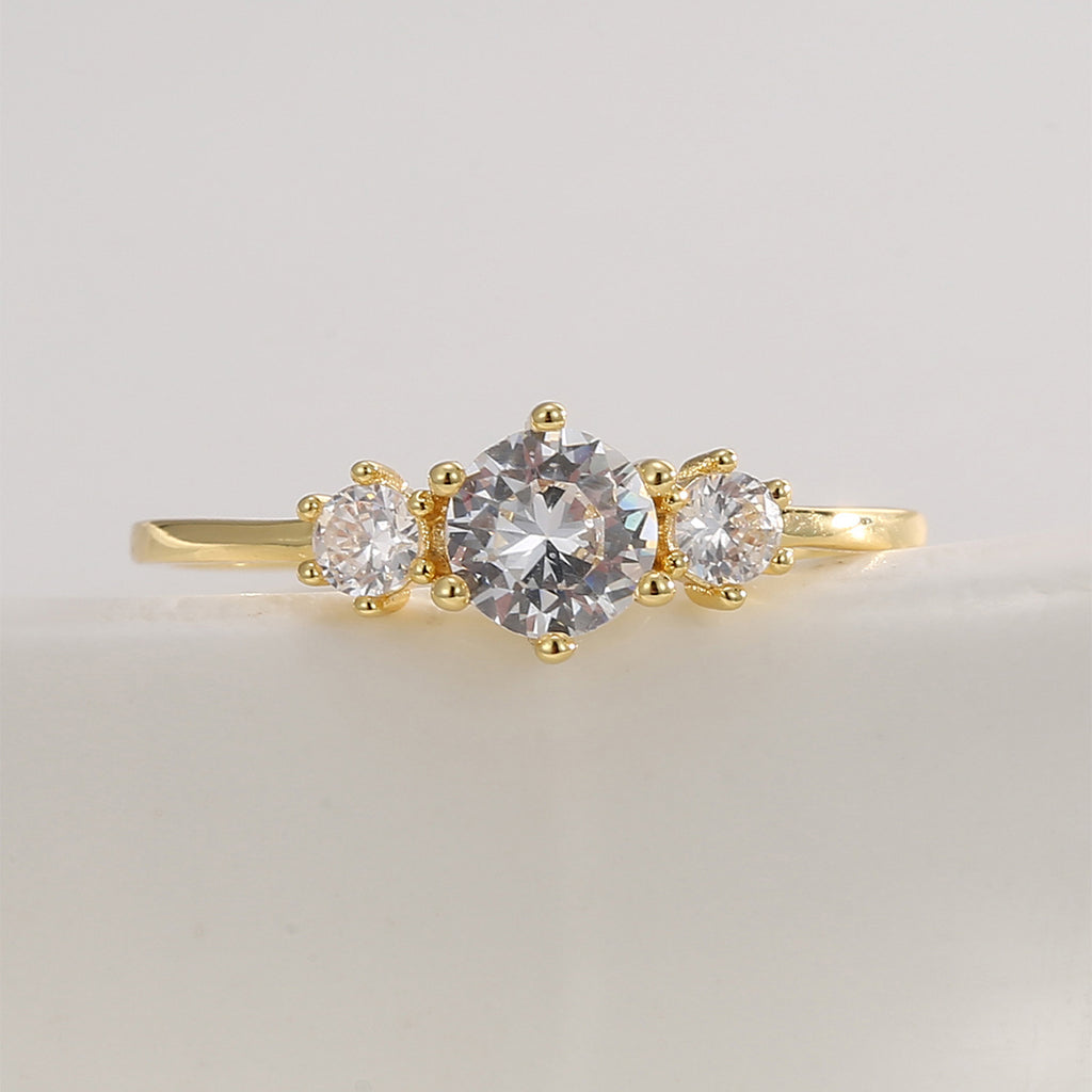 R0692 Design Zirconia Inlaid Ring for Women Fashion Tail Ring