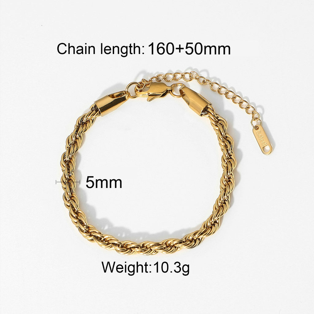 Stainless Steel Cuban Bracelet Metal Chain bracelet