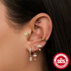 S925Sterling Silver Marquise Zircon Earrings Hot-Selling Super Sparkling Diamond-Studded Earrings for Women