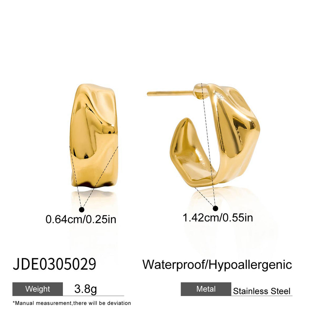 Geometric Earrings Classic Studs Stainless Steel Jewelry for Women Non-Fading Ear Accessories